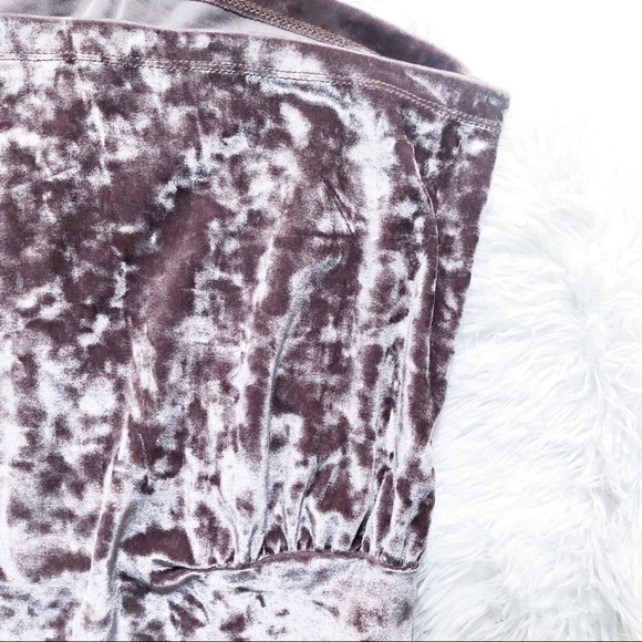 Pleione Crushed Velvet Tunic w Bow Accent Medium - Picture 6 of 8